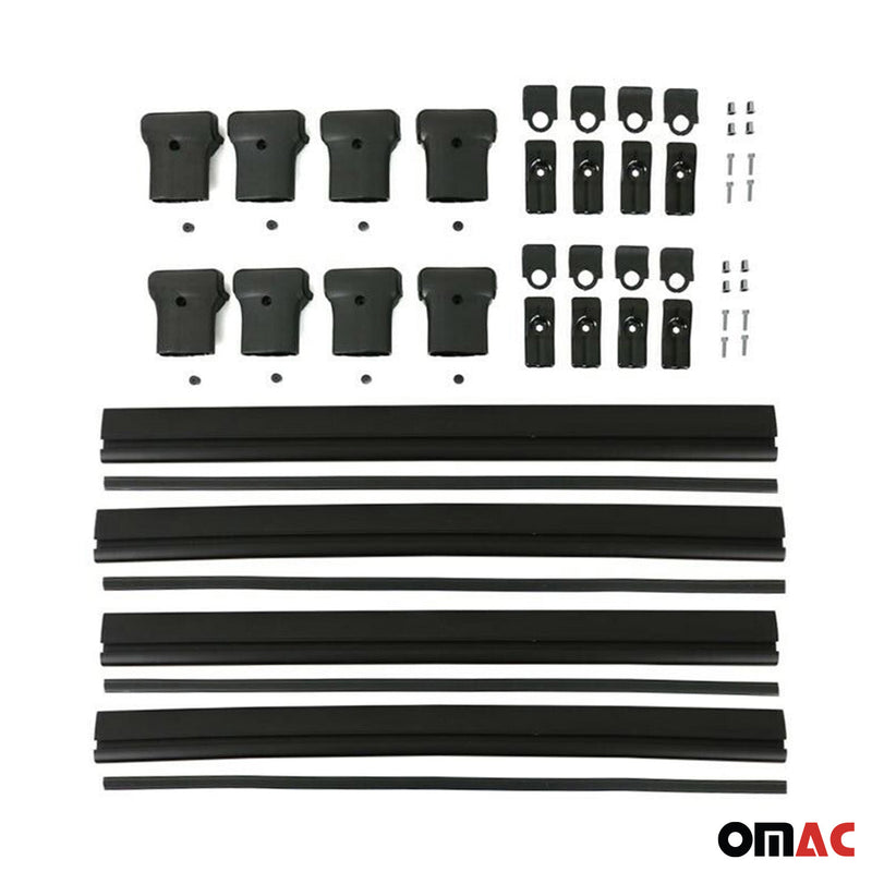 Dachträger Gepäckträger für VW Transporter T5 2003-2015 Aluminium Schwarz 4tlg