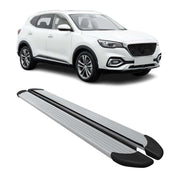 Seitenschweller Trittbretter Schweller für MG EHS 2019-2023 Aluminium Silber