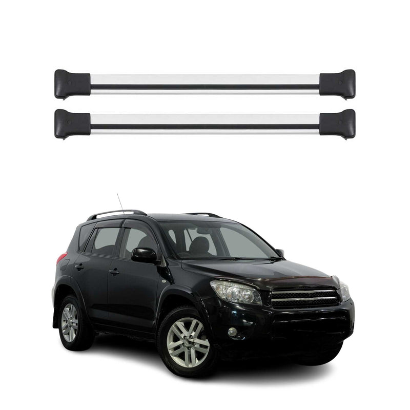 Dachträger Grundtäger für Toyota RAV4 XA30 2005-2012 75kg Aluminium Silber 2 tlg