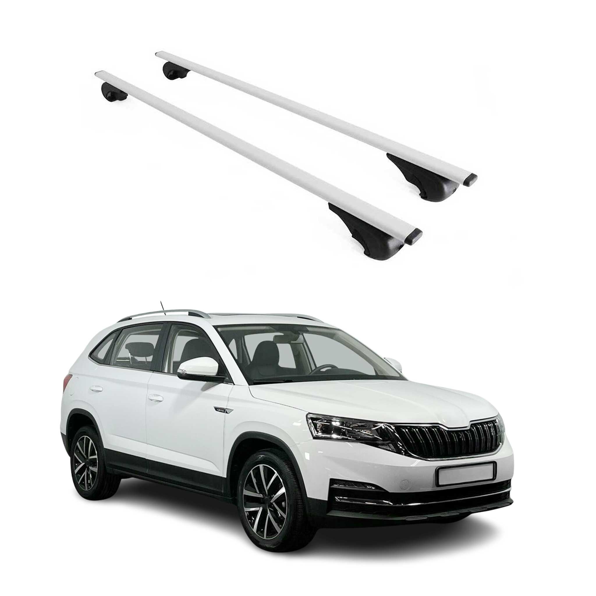Dachträger Grundtäger für Skoda Kamiq 2019-2026 75kg Metall Silber 2 tlg