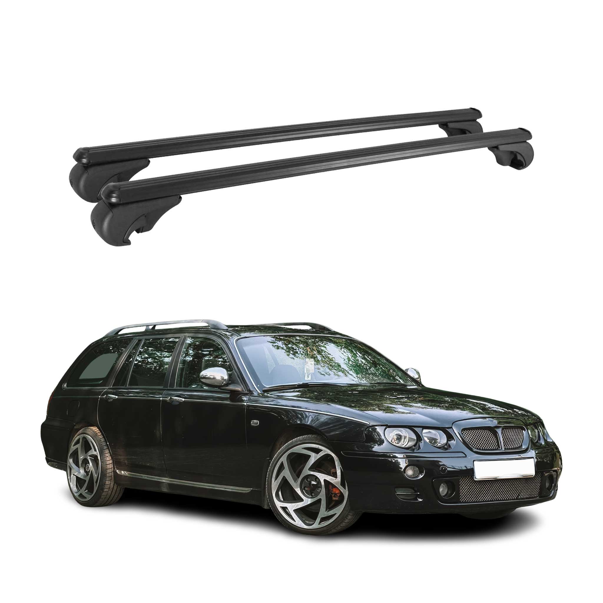 Dachträger Grundtäger für MG ZT-T 2002-2005 75kg Aluminium Schwarz 2 tlg