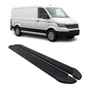 Trittbretter Seitenschweller für VW Crafter 2017-2026 L1 Aluminium Schwarz 2 tlg