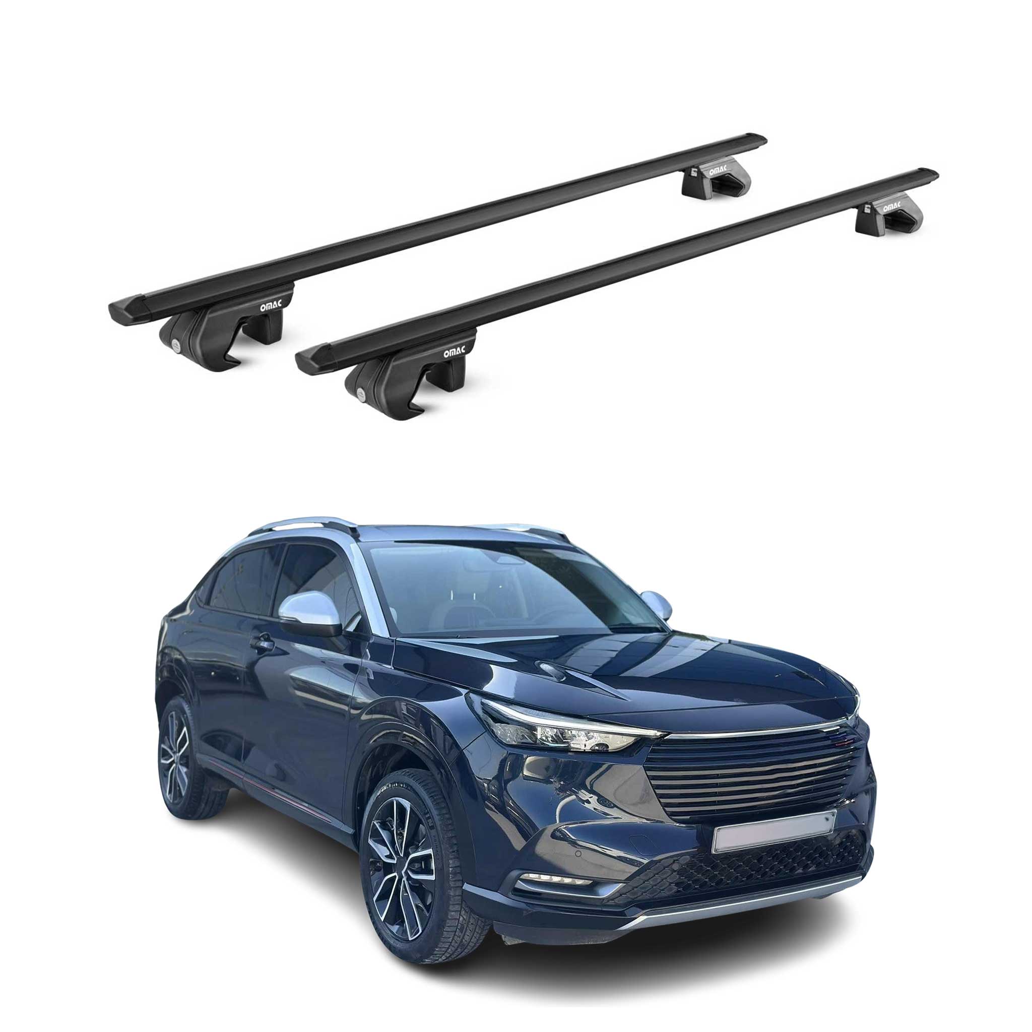 Dachträger Grundtäger für Honda HR-V 2021-2026 90kg Aluminium Schwarz 2 tlg ABE