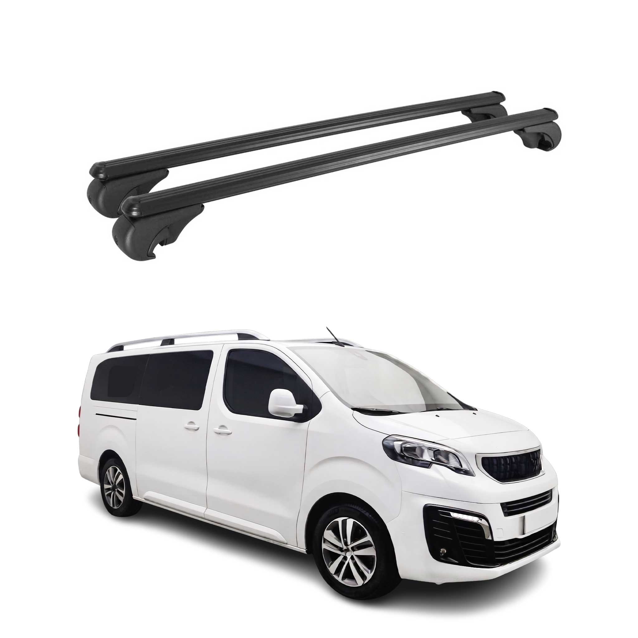 Dachträger Grundträger für Peugeot Expert / Traveller 2016-2026 TÜV Alu Schwarz