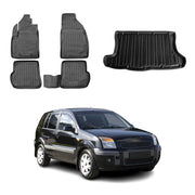 OMAC Fußmatten & Kofferraumwanne Set für Ford Fusion 2002-2005 Pre-FL