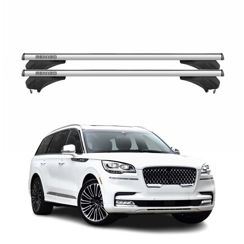 Menabo Dachträger Grundtäger für Lincoln Aviator U611 2020-2025 Alu Silber 2 tlg