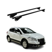 Menabo Grundträger Dachträger für Suzuki SX4 S-Cross 2013-2016 ABE Alu Schwarz