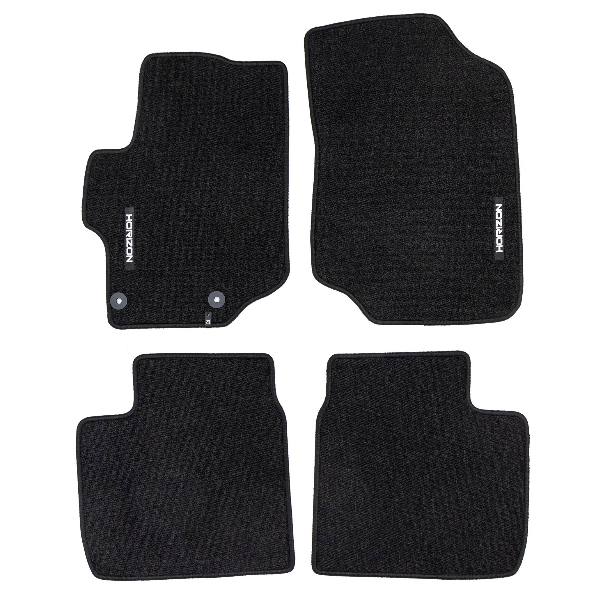 Velours Fußmatten für Citroen C-Elysée II 2012-2025 Autoteppich Schwarz 4 tlg