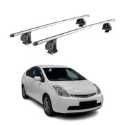 Alu Dachträger für Toyota Prius II XW20 2003-2009 TÜV T-Nut 75 kg 2tlg Silber