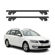 Dachträger Grundtäger für Skoda Octavia III Kombi 2013-2019 Alu TÜV Schwarz 2tlg