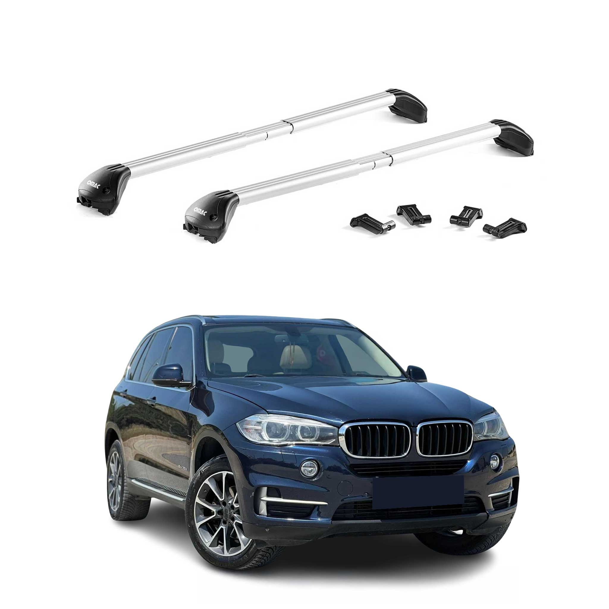Dachträger Grundtäger für BMW X5 F15 2013-2018 100kg Aluminium Silber 2 tlg ABE