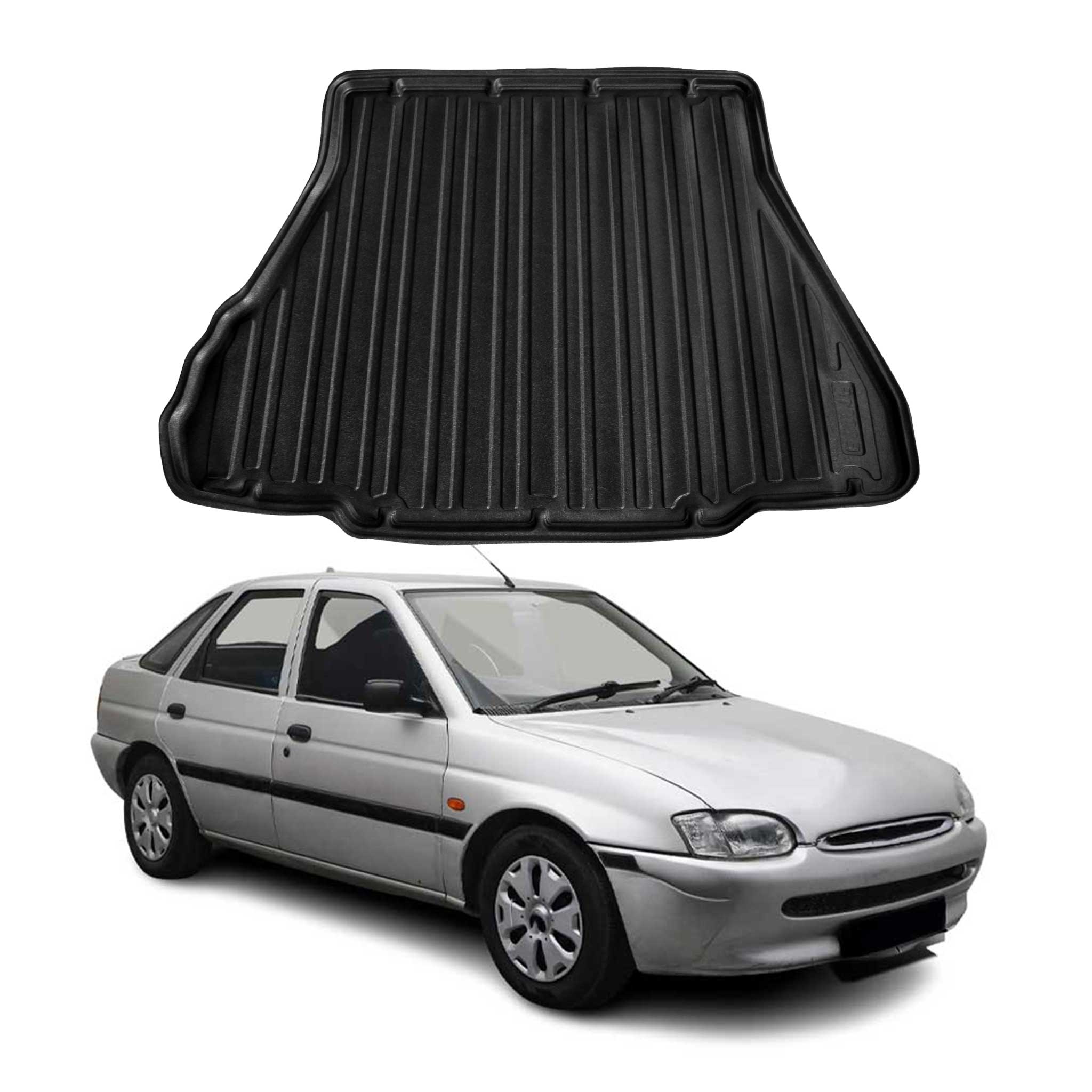 Kofferraumwanne Laderaumwanne für Ford Escort 1993-1997 Gummi TPE Schwarz