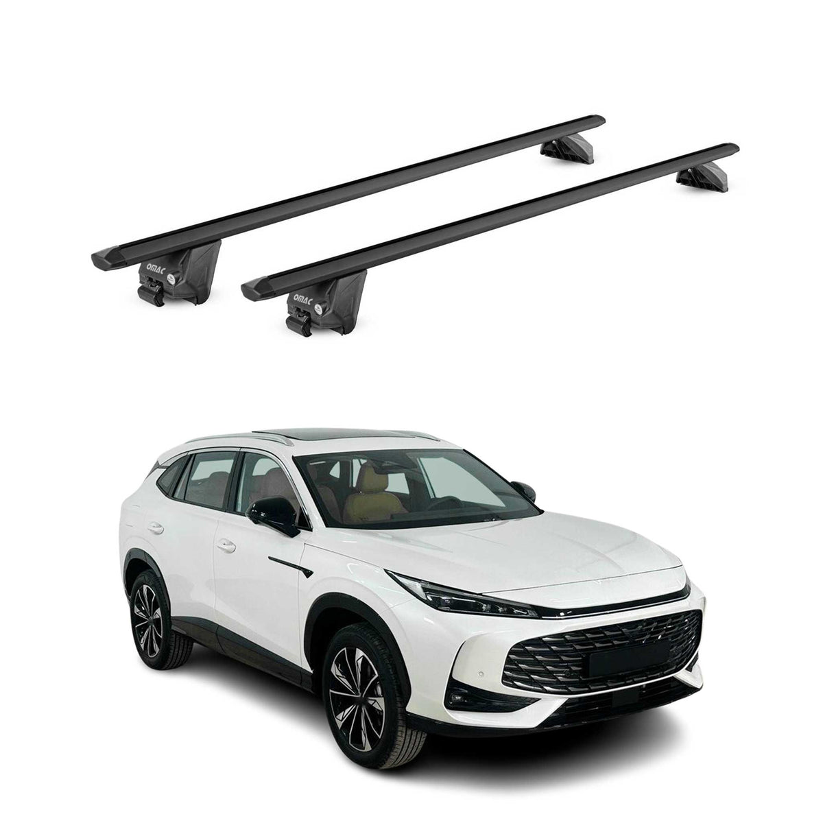 Dachträger für MG HS II / EHS II 2024-2026 100kg Aluminium Schwarz 2 tlg ABE