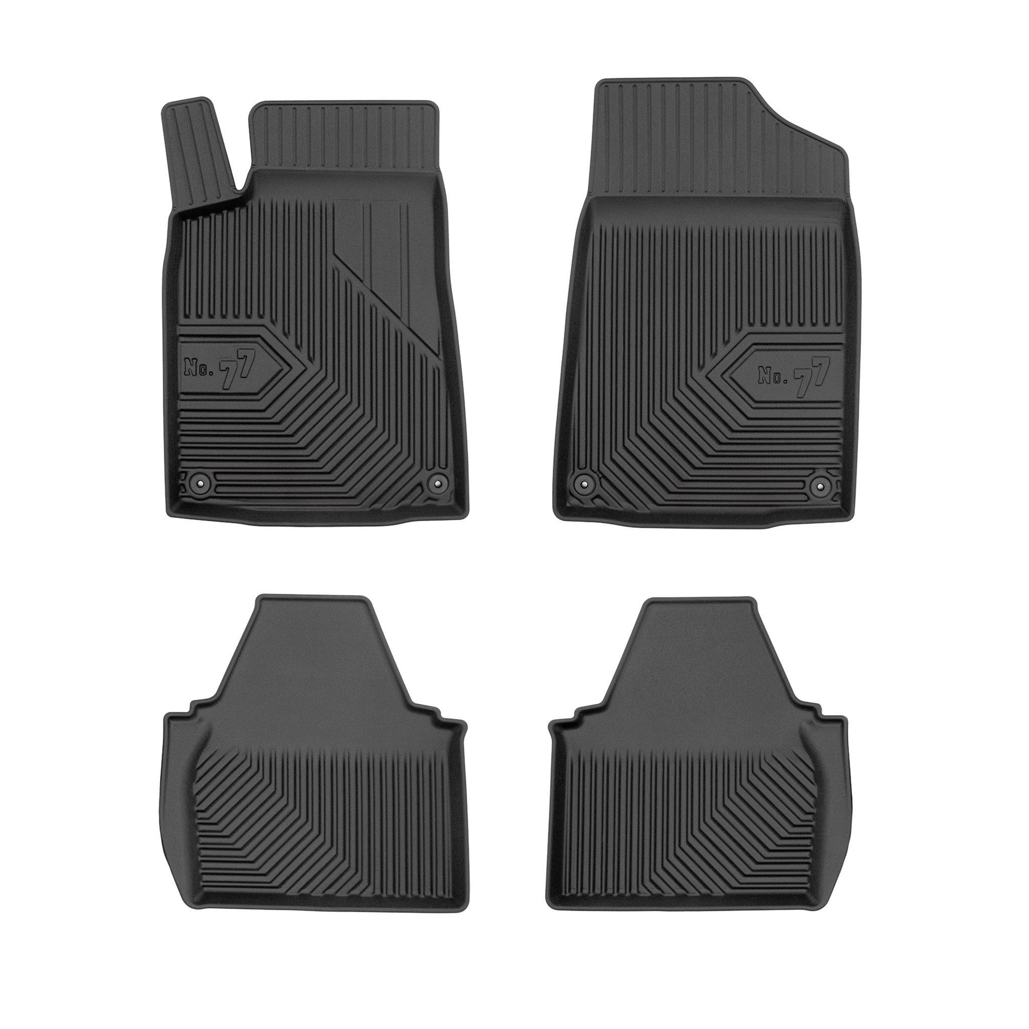 Fußmatten Gummimatten No.77 für Peugeot 607 1999-2010 TPE Gummi Schwarz 4 tlg