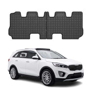 OMAC Gummi Fußmatten für Hyundai Santa Fe 3RD ROW 2015-2018 Automatte Schwarz 2x