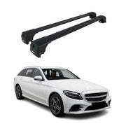 Dachträger Gepäckträger für Mercedes C Klasse Kombi S205 2014-21 ABE Alu Schwarz