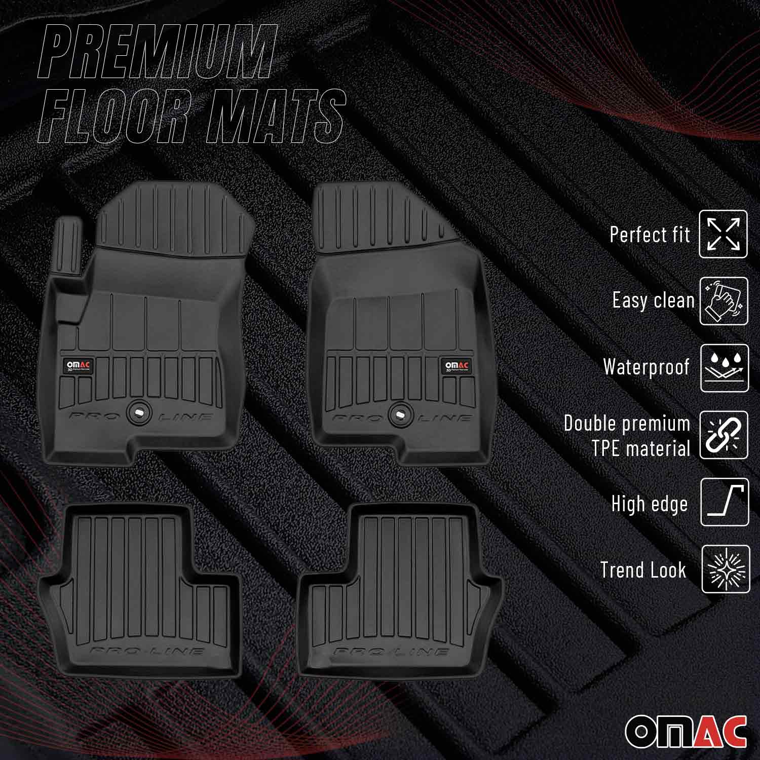 OMAC Gummi Fußmatten für Jeep Compass MK49 / Patriot 2006-2017 Premium TPE 4tlg