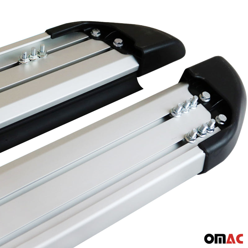 Trittbretter Seitenschweller für Nissan Patrol 2010-2025 Aluminium Schwarz Grau