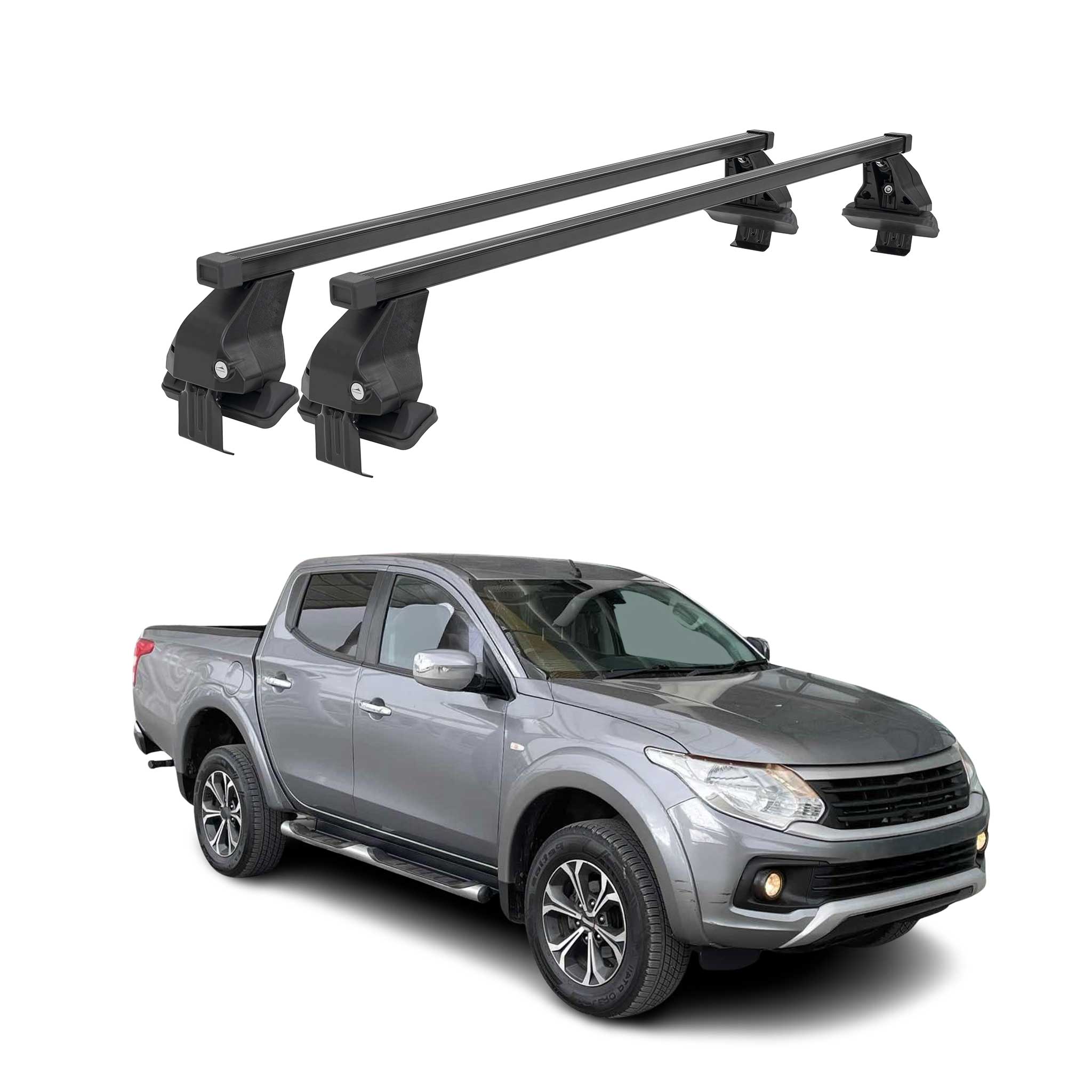 Menabo Dachträger Grundtäger für RAM 1200 2016-2019 50kg Stahl Schwarz 2 tlg