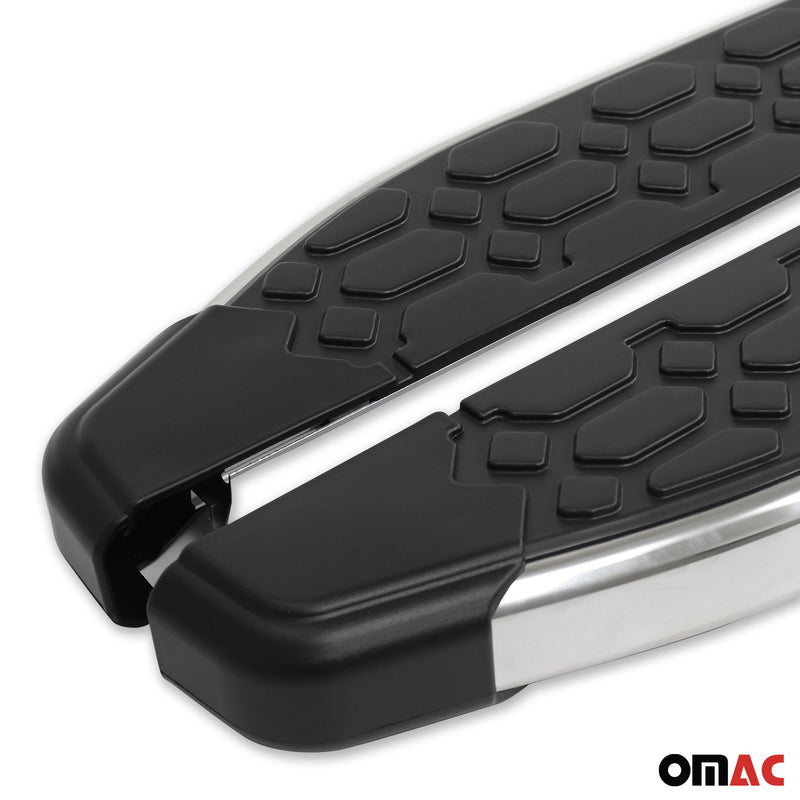 Trittbretter Seitenschweller für Jeep Compass 2011-2016 Edelstahl Schwarz Silber