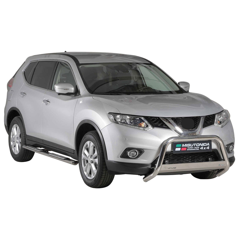 Edelstahl Seitenschweller Schwellerrohre für Nissan X-Trail 2015-2017 Silber