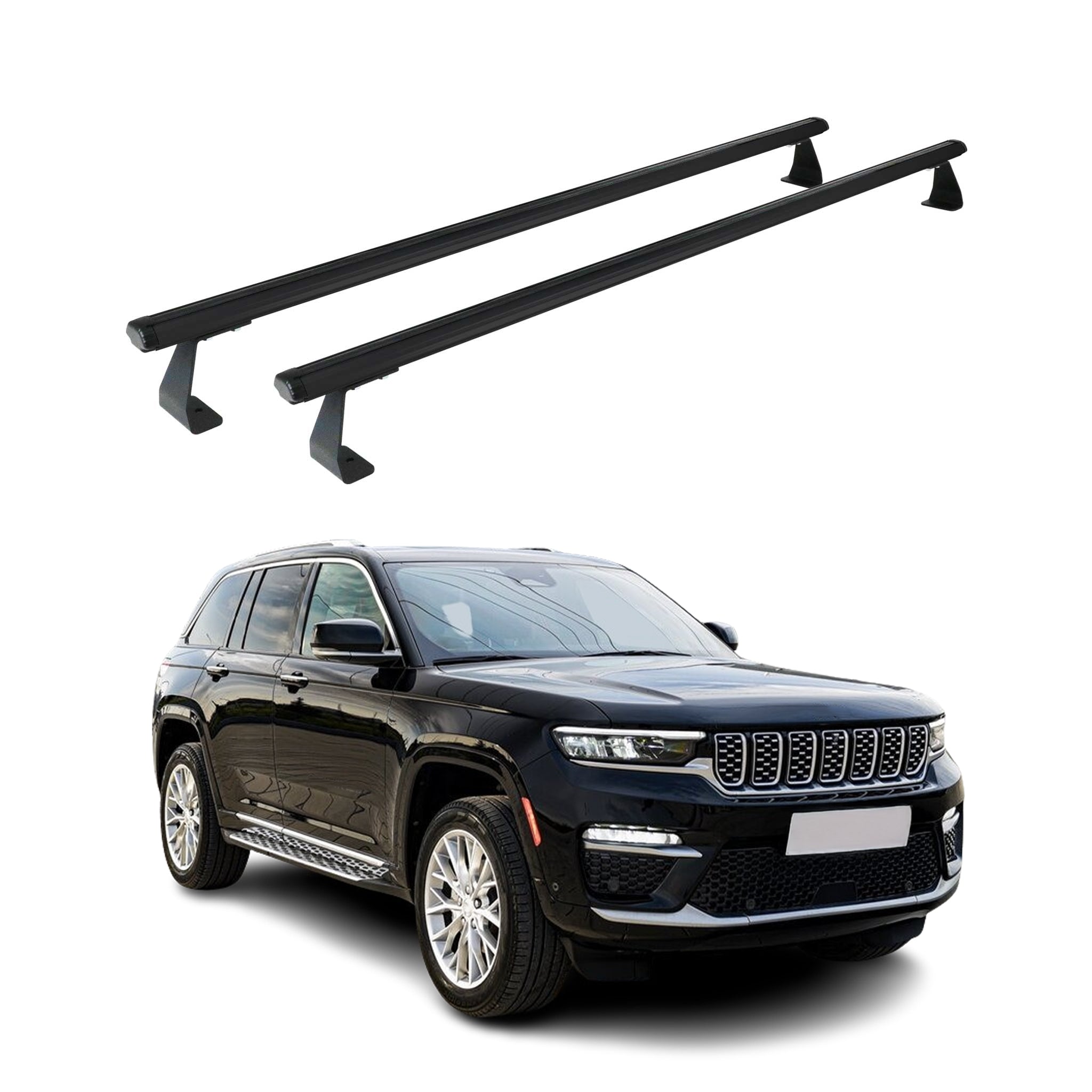 Dachträger Grundtäger für Jeep Grand Cherokee V WL 2023-26 75kg Alu Schwarz 2x