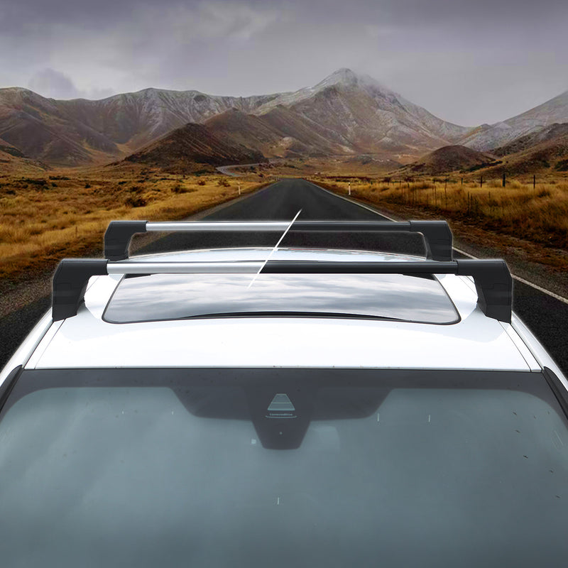 Dachträger Gepäckträger für Jeep Renegade 2014-2024 Aluminium Schwarz 2tlg