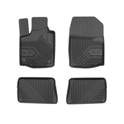 Fußmatten Gummimatten No.77 für Renault Twingo II 2007-2014 TPE Schwarz 4 tlg