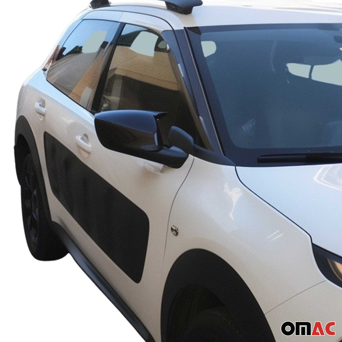 Spiegelkappen für Peugeot 208 2012-2019 Citroën C3 2016-20 C4 Cactus Schwarz 2x