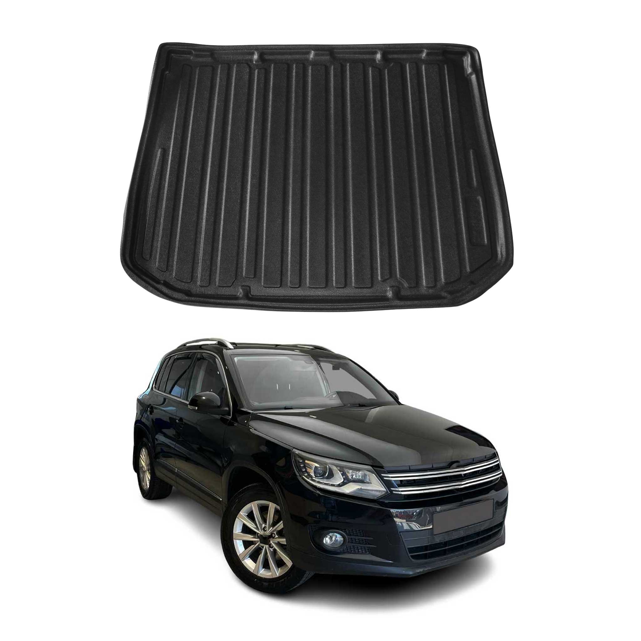 Kofferraumwanne Laderaumwanne für VW Tiguan 2007-2016 Gummi TPE Schwarz