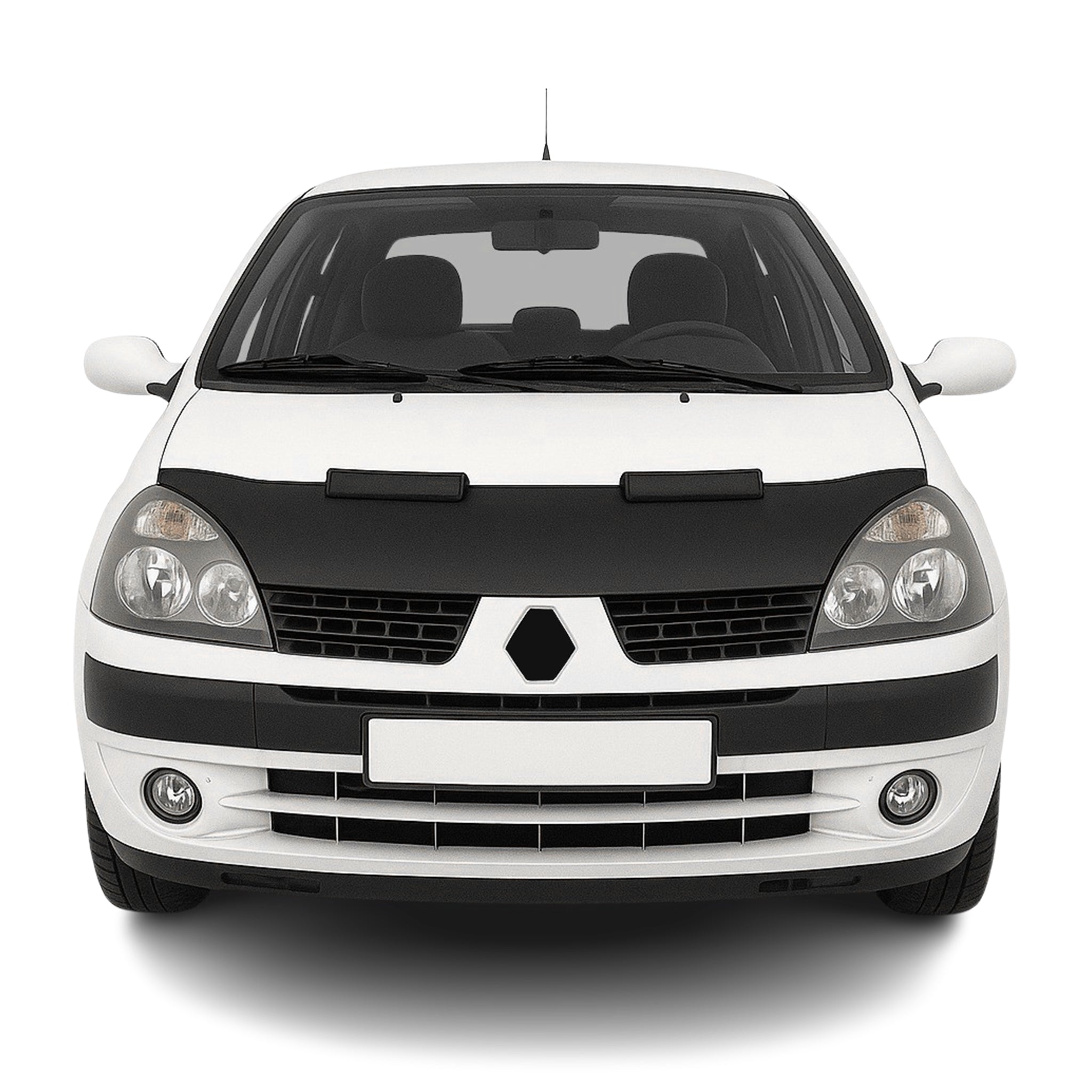 Haubenbra Steinschlagschutz Bonnet Bra für Renault Clio 2001-2006 Schwarz Halb