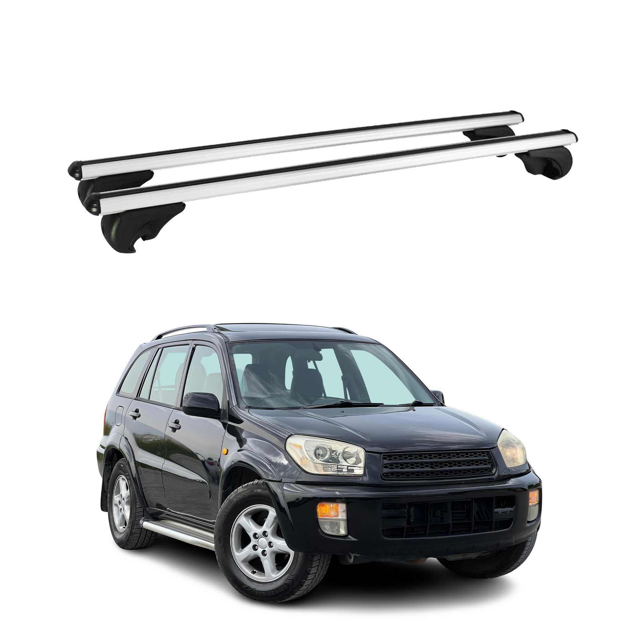 Dachträger Grundtäger für Toyota RAV4 2000-2005 75kg Aluminium Silber 2 tlg