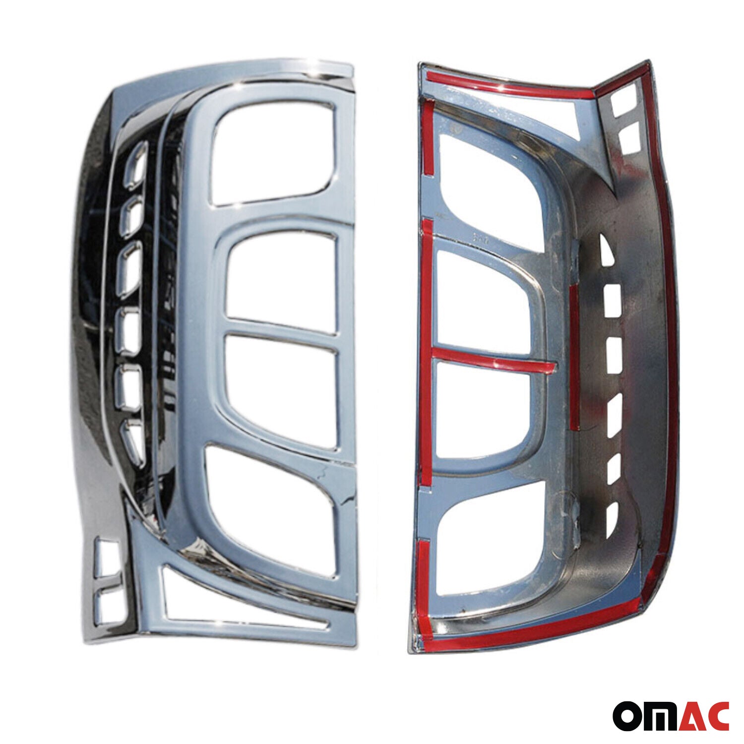 Rücklicht Leisten Heckleuchte für Fiat Fiorino / Qubo 2008-2024 Chrom ABS 2tlg