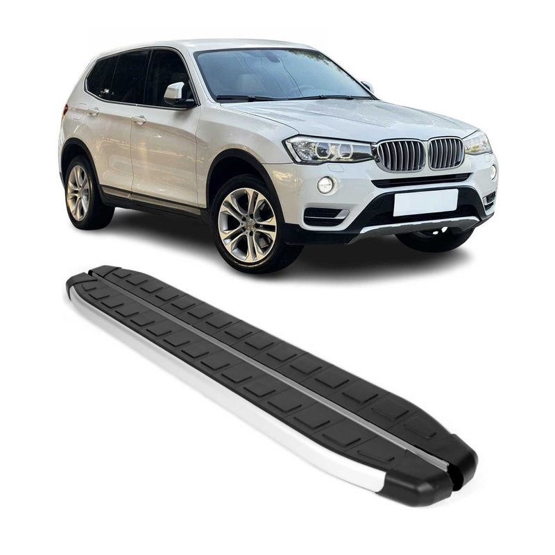 Seitenschweller Seitenbretter Trittbretter für BMW X3 F25 2010-2017 Alu Schwarz