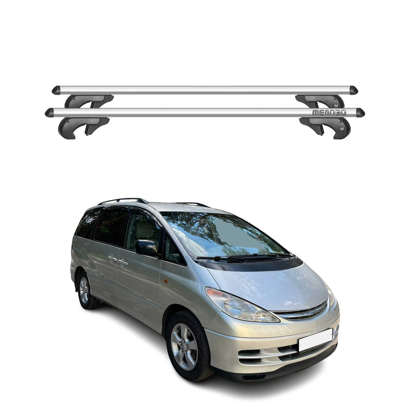 Menabo Dachträger Grundtäger für Toyota Previa mk2 2000-2006 90kg Alu Silber 2x