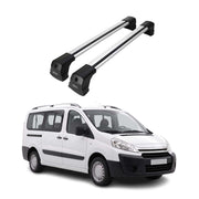 Dachträger Grundträger für Citroen Jumpy II 2007-2016 75kg Aluminium Silber 2tlg