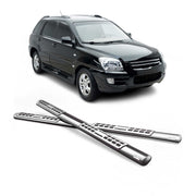 Edelstahl Seitenschweller Schwellerrohre für Kia Sportage 2005-2008 Silber