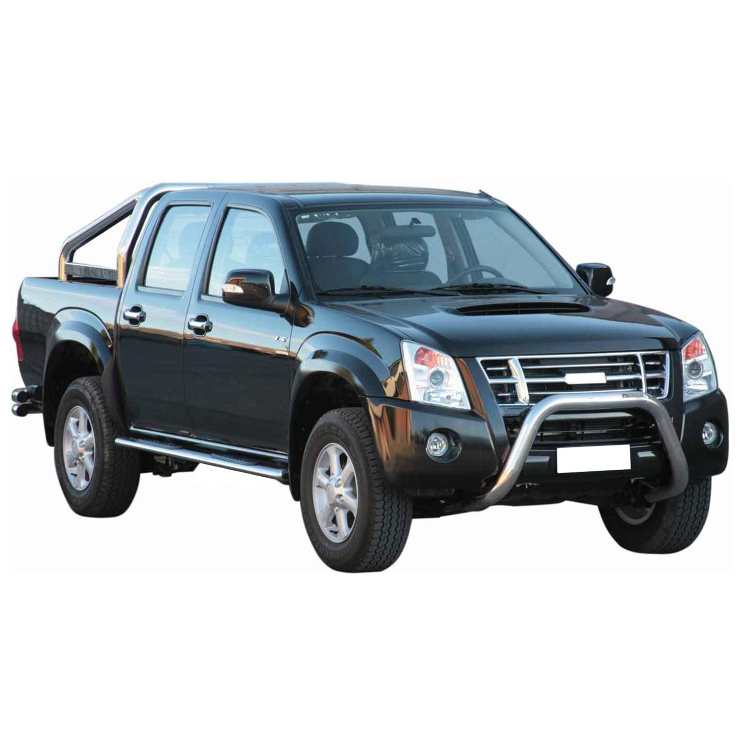 Frontbügel Frontschutzbügel für Isuzu D-Max 2006-2012 ø76mm Stahl Silber Schutz