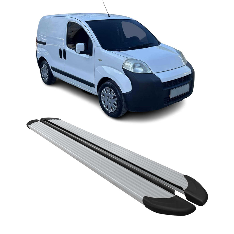 Seitenschweller Trittbretter Schweller für Peugeot Bipper 2008-2017 Alu Grau