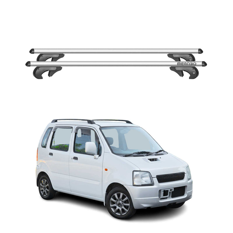 Menabo Dachträger für Suzuki Karimun mk3 1997-2005 90kg Alu Silber 2x
