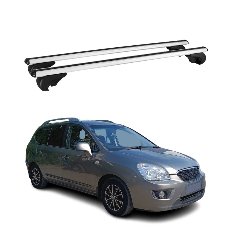 Dachträger Grundtäger für Kia Carens Kombi 2006-2013 75kg Aluminium Silber 2 tlg