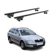 Dachträger Grundtäger für Skoda Octavia II Kombi 2004-2013 90kg Alu Schwarz ABE