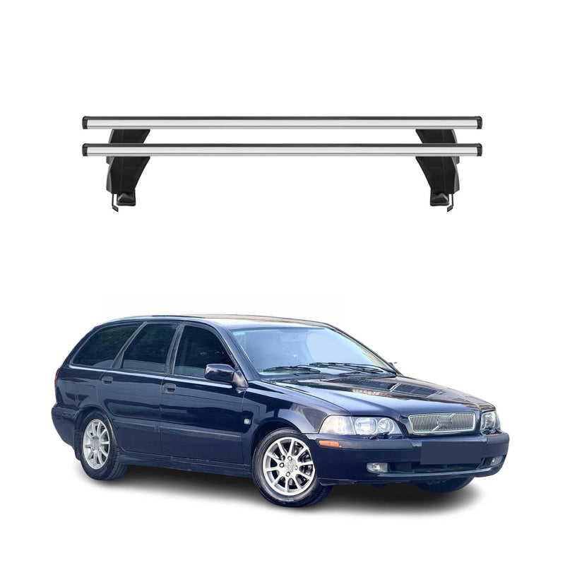 Menabo Dachträger Grundtäger für Volvo V40 1995-2004 50kg Aluminium Silber 2 tlg