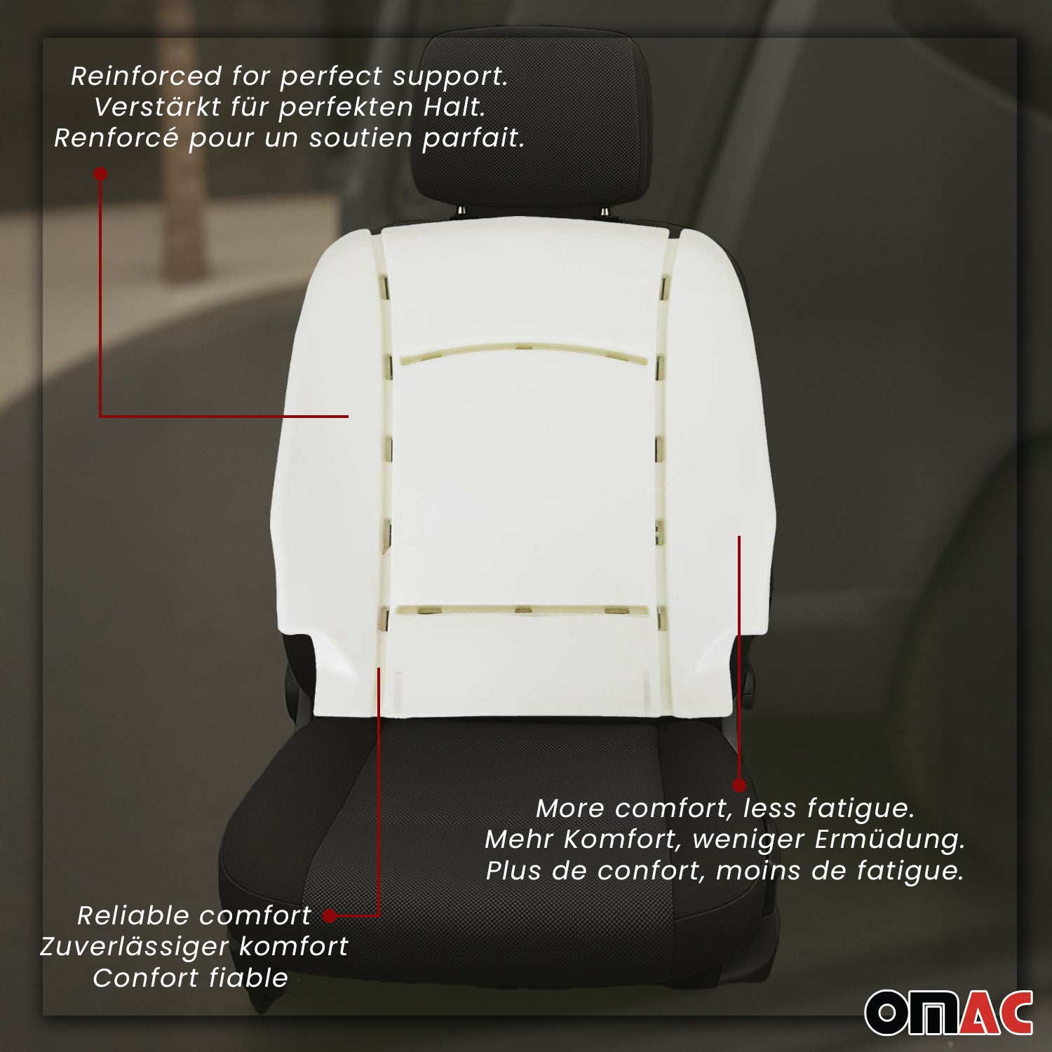 Rückenlehne Schaumstoff Sitzpolster für Opel Combo D 2012-2018 Ersatz 1tlg