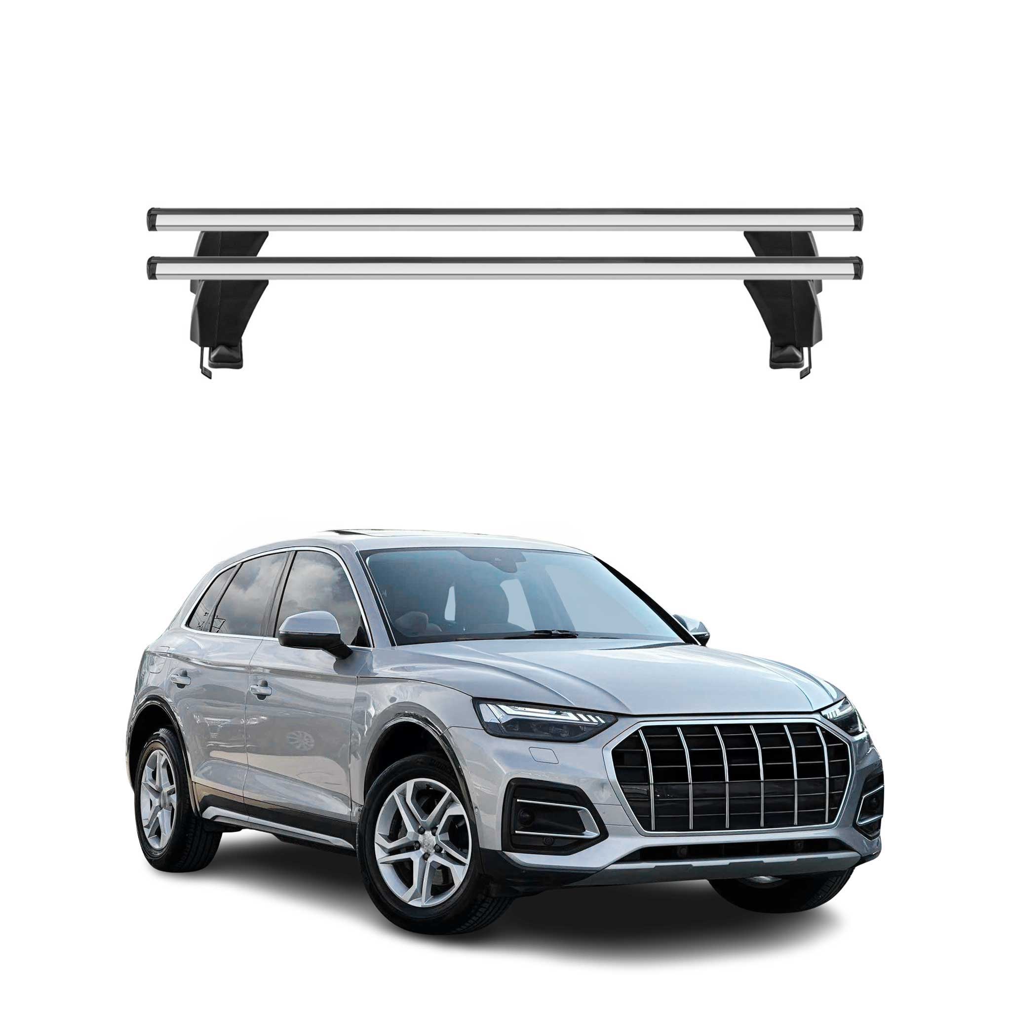 Menabo Dachträger Grundtäger für Audi Q5 mk2 2021-2025 50kg Alu Silber 2 tlg