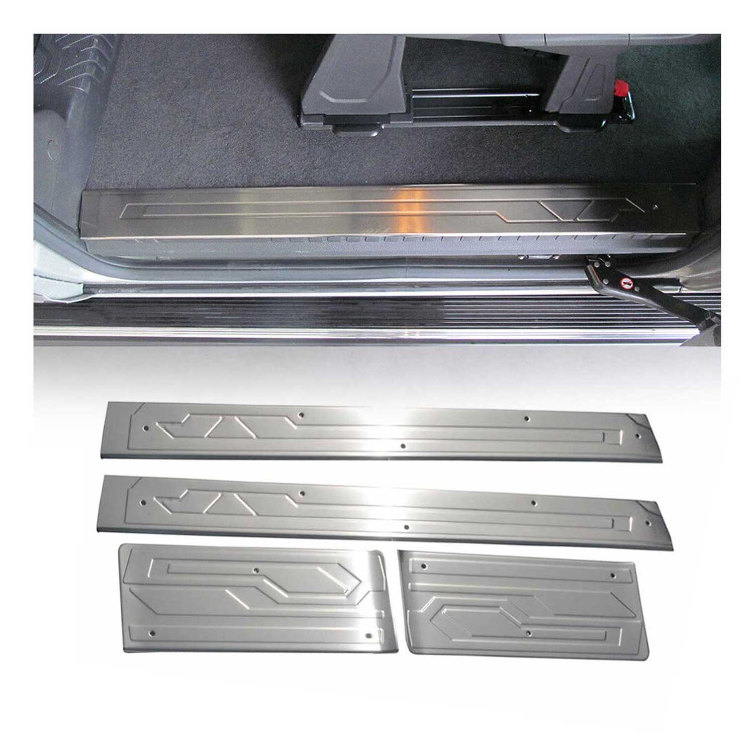 Einstiegsleisten Türschweller für Ford Transit Tourneo Custom Edelstahl 4x