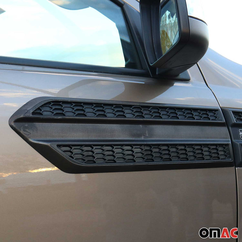 Seitentürleiste Türschutzleiste für Ford Ranger 2011-2019 ABS Schwarz 2x