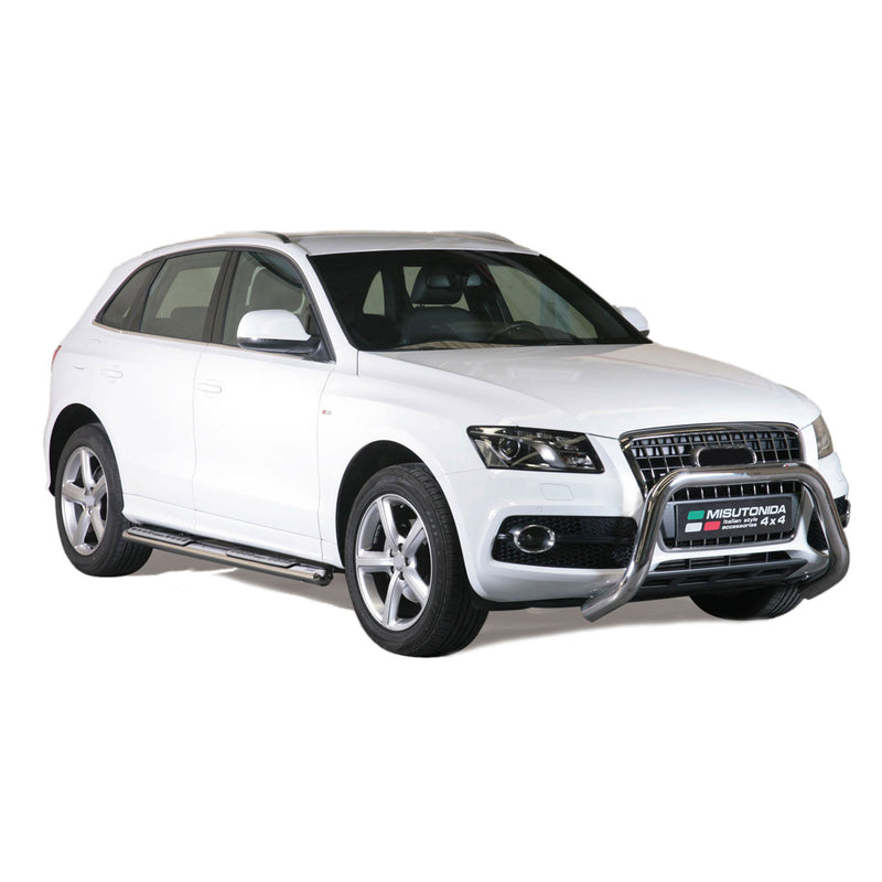 Edelstahl Seitenschweller Schwellerrohre für Audi Q5 2008-2015 Edelstahl Silber