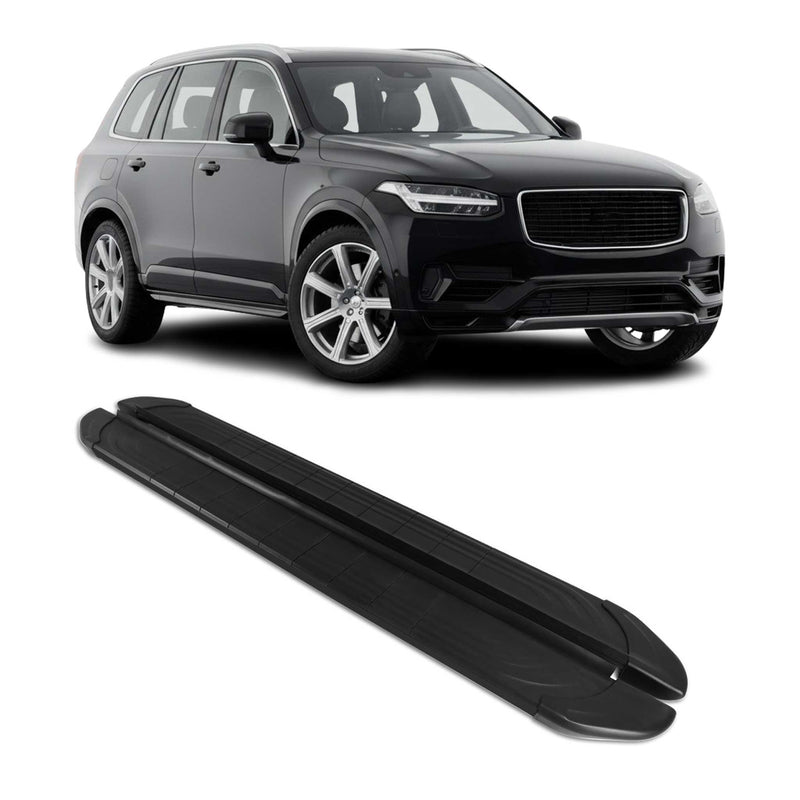 Trittbretter Seitenschweller für Volvo XC90 2015-2025 Aluminium Schwarz 2tlg