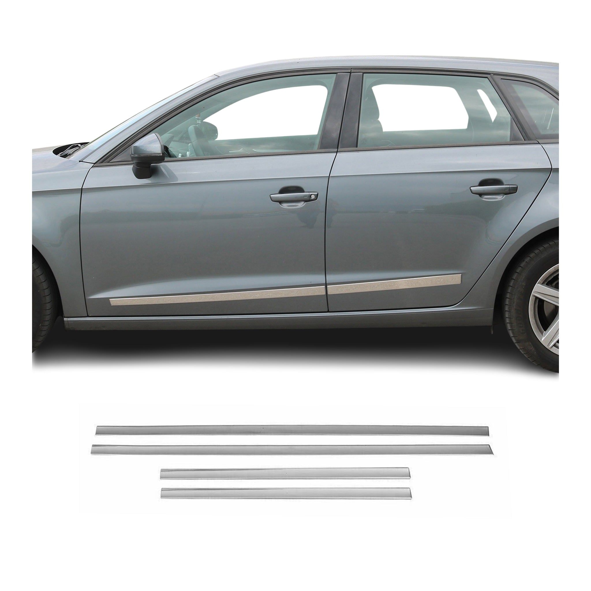 Türschutz Seitentürleiste Türleiste für Kia Ceed 2018-2021 Edelstahl Chrom 4x